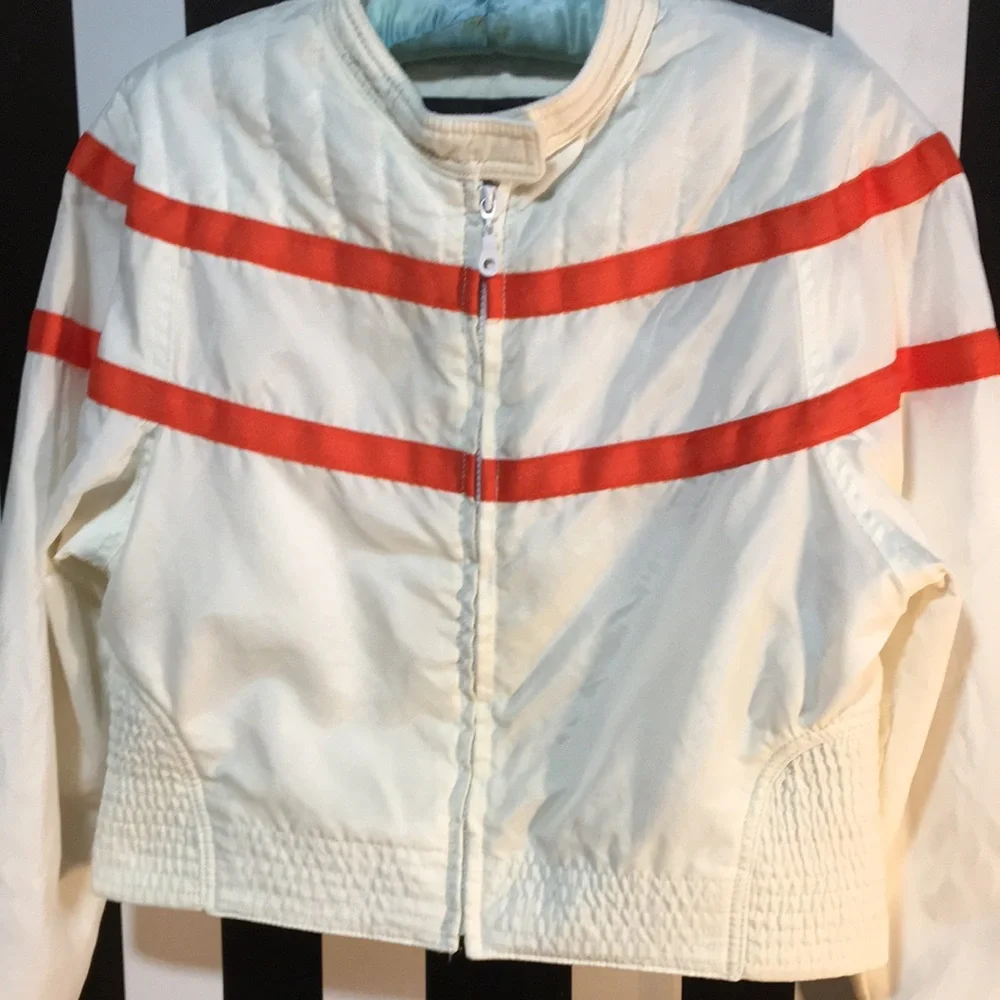 1990s y2k Lightweight Nylon Biker Motorcycle Riding Jacket Woman’s Small 2/4 - Picture 3 of 13